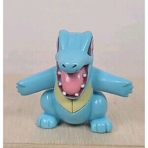 Vintage Pokemon Totodile 1.5" Figure Sasco Pencil Topper Toy Nintendo